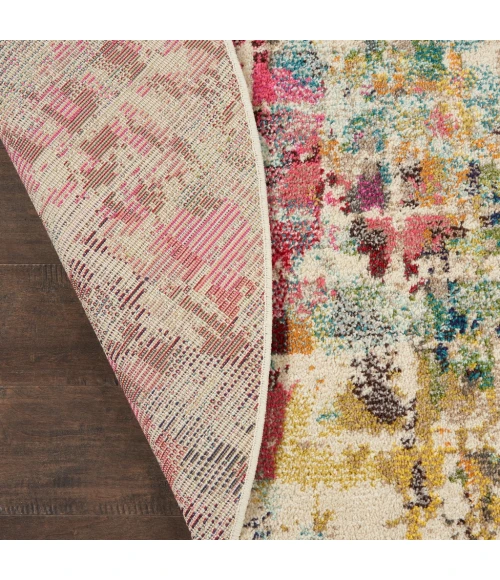 Nourison Celestial Round Area Rug CES13-Pink/Multicolor