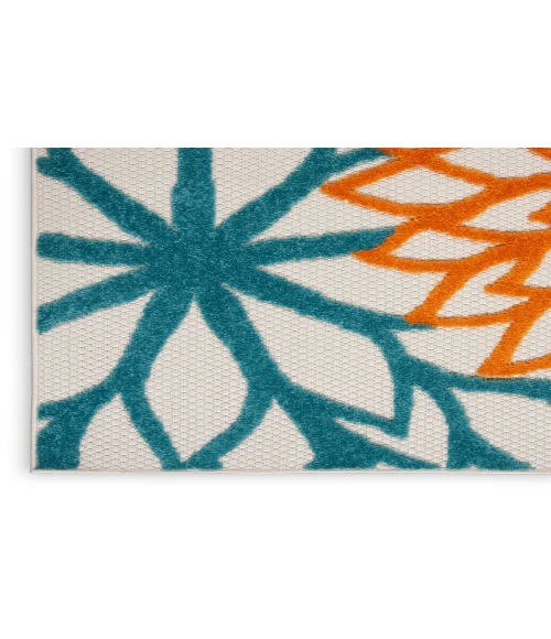 Nourison Aloha Turquoise Multicolor ALH05 9 ft. X 12 ft. Rectangle Rug