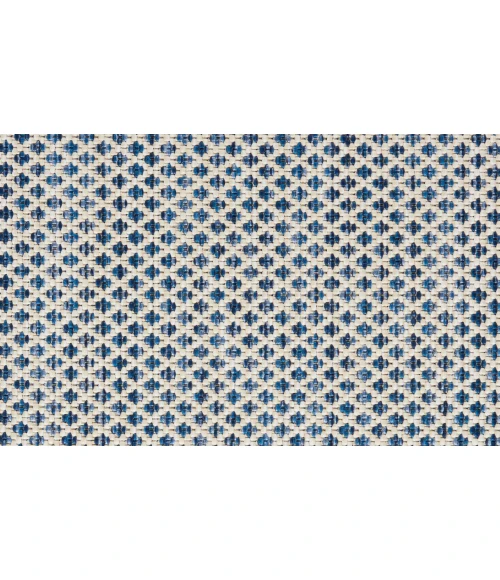 Nourison Courtyard Ivory Blue COU01 4 ft. Round Rug