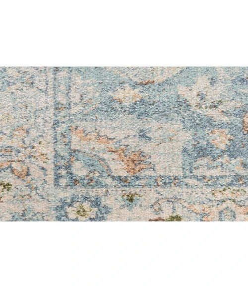 Nourison Astra Machine Washable Light Blue ASW12 5 ft. 3 in. X 7 ft. Rectangle Rug