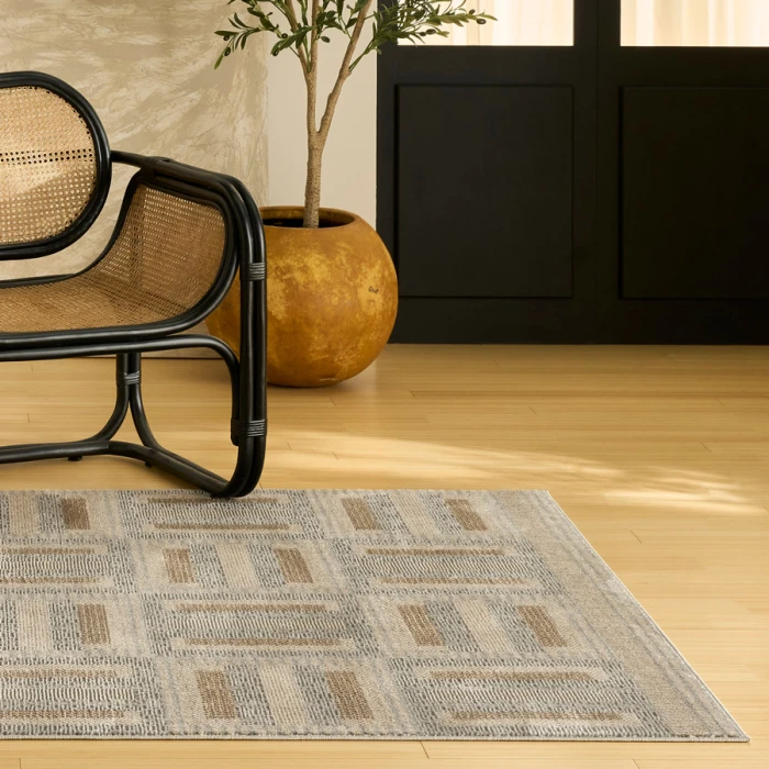 Nourison Home Nordic Grey Multicolor NRC11 4 ft. X 6 ft. Rectangle Rug