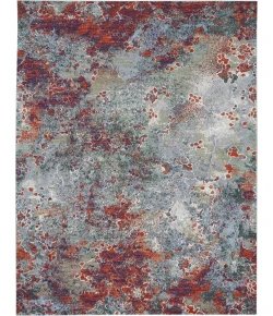 Nourison Home Artworks ATW02 Seafoam/Brick 9 ft. 6 in. X 12 ft. 6 in. Area Rug