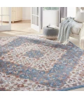 Nourison Elation Area Rug ETN08 Ivory Blue 7'10" x 9'10"