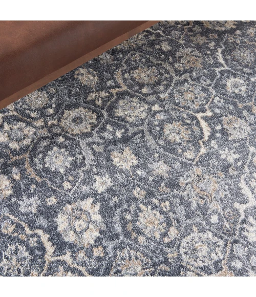 kathy ireland Home Moroccan Celebration Area Rug KI385-Navy