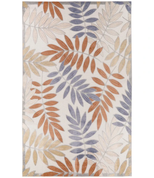Nourison Aloha Blue Mocha ALH18 9 ft. X 12 ft. Rectangle Rug