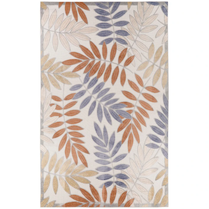 Nourison Aloha Blue Mocha ALH18 9 ft. X 12 ft. Rectangle Rug