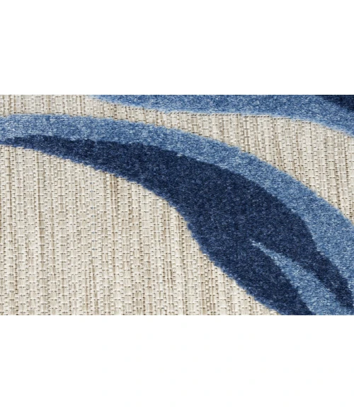 Nourison Aloha Blue Grey ALH33 2 ft. 3 in. X 8 ft. Rectangle Rug