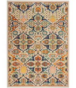 Nourison Home Allur ALR03 Ivory Multicolor 5 ft. 3 in. X 7 ft. 3 in. Area Rug