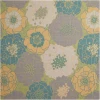 Nourison Home & Garden RS021 Green 5 ft. Square Area Rug