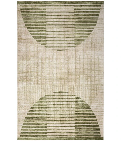 Nourison Astra Machine Washable Ivory Olive ASW03 7 ft. 10 in. X 10 ft. Rectangle Rug