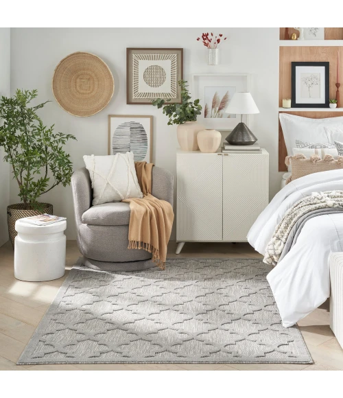 Nourison Easy Care Area Rug NES01 Silver Grey
