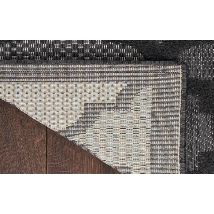 Nourison Easy Care Charcoal Black NES01 2 ft. X 6 ft. Rectangle Rug