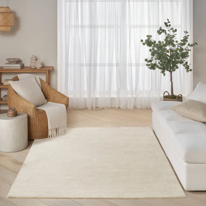 DKNY Pure Patterns Ivory PRN01 5 ft. X 7 ft. Rect. Rug