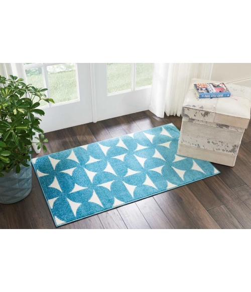 Nourison Harper Blue DS301 2ft.2in. x 3ft.9in. Rect. Rug