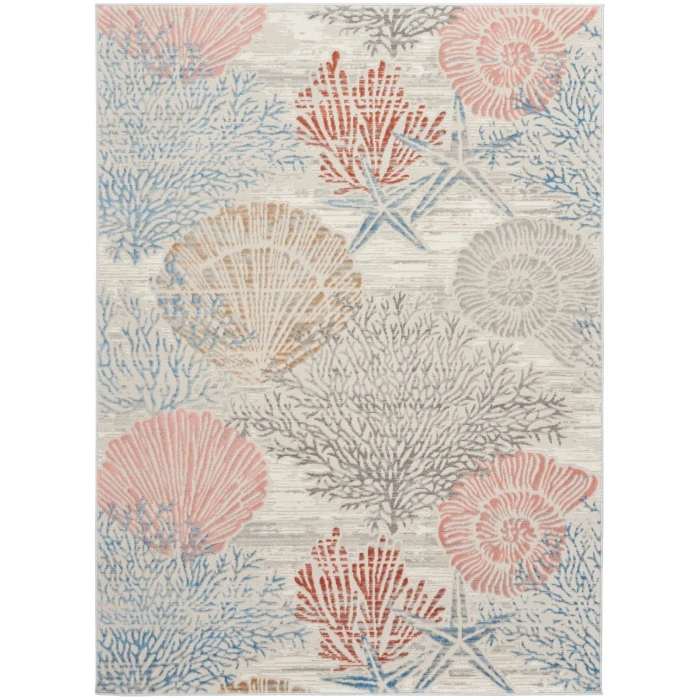 Nourison Seaside Multicolor SDS04 4 ft. X 6 ft. Rect. Rug
