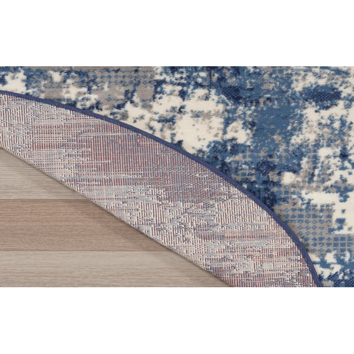 Nourison Grafix Navy Blue GRF38 5 ft. 3 in. Round Rug