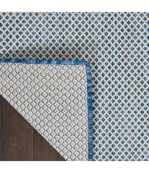 Nourison Courtyard Area Rug COU01 Ivory Blue 3' x 5'