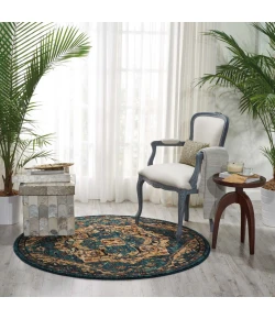 Nourison Home Nourison 2020 NR206 Teal 7 ft. 5 in. Round Area Rug