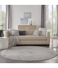 Nourison Rustic Textures Area Rug RUS09 Ivory/Light Blue 5'3" Round