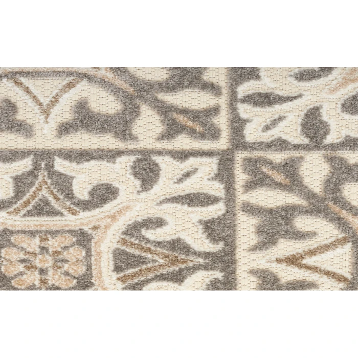 Nourison Aloha Ivory Grey ALH34 7’10” Round Rug