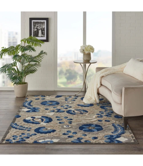 Nourison Aloha Area Rug ALH17-Natural/Blue