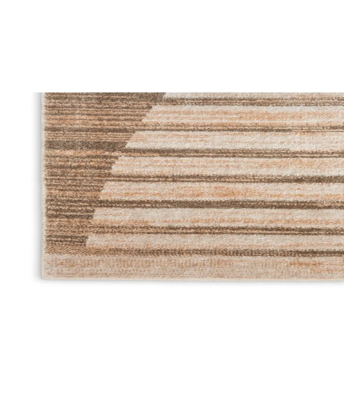 Nourison Astra Machine Washable Latte ASW03 6 ft. 7 in. X 9 ft. Rectangle Rug