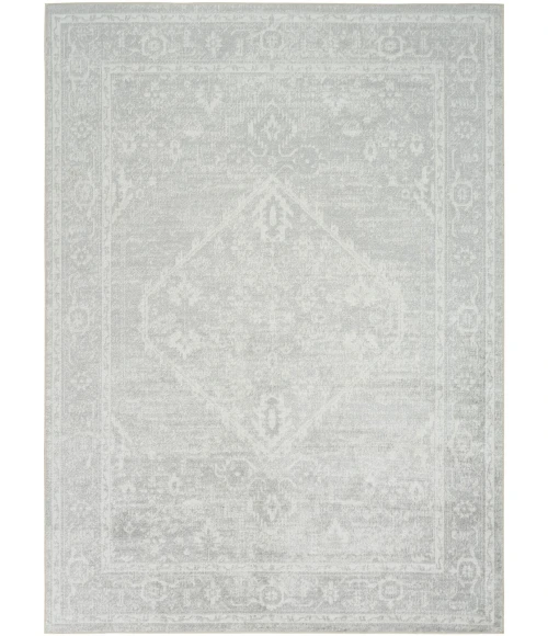 Nourison Astra Machine Washable Light Grey ASW11 4 ft. X 6 ft. Rect. Rug