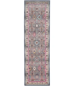 Nourison Home Vintage Kashan VKA05 Grey/Multi 2 ft. 4 in. X 8 ft. Area Rug
