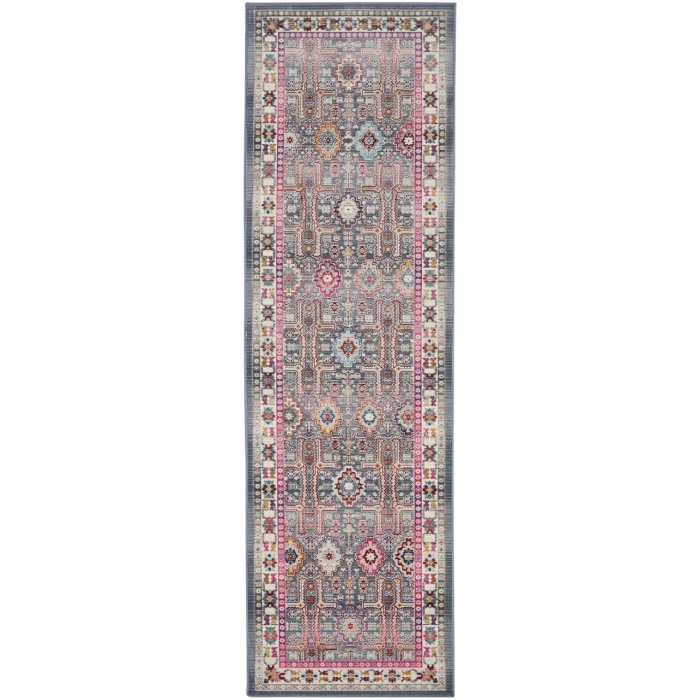 Nourison Vintage Kashan Area Rug VKA05-Grey/Multi