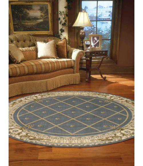 Nourison Home Ashton House Blue AS03 7ft.5in. x Round Round Rug