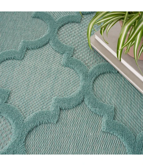 Nourison Easy Care Area Rug NES01 Aqua/Teal