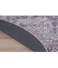 Nicole Curtis Machine Washable Series 1 Grey SR104 7 ft. 10 in. Round Rug