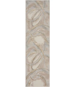 Nourison Splash Beige Grey BSK01 2ft.2in. x 10ft. Rect. Rug