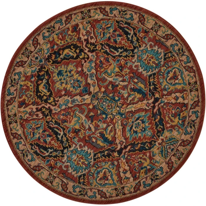 Nourison 2020 Round Area Rug NR205-Terracotta
