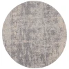 Nourison Home Rustic Textures RUS01 Ivory/Silver 5 ft. 3 in. Round Area Rug