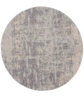 Nourison Rustic Textures Area Rug RUS01 Ivory/Silver 5'3" Round