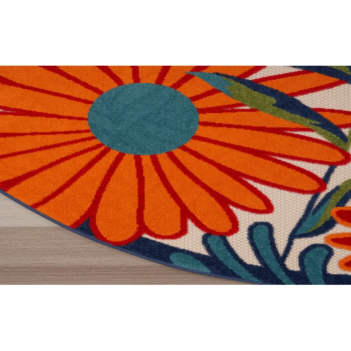 Nourison Aloha Multicolor ALH33 10 ft. Round Rug