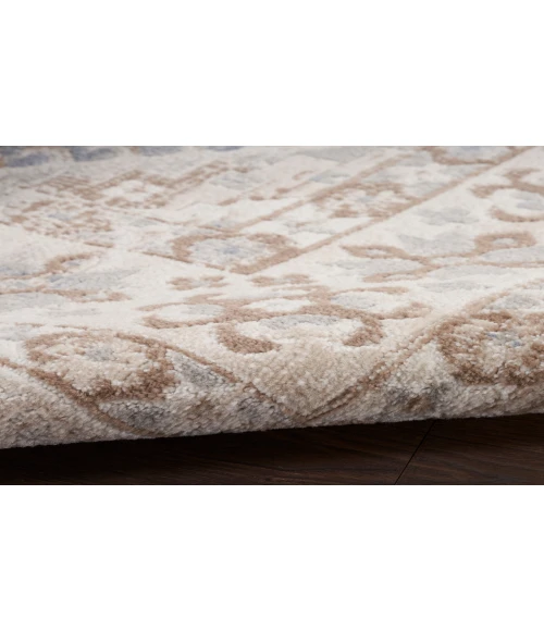 Nourison Serenity Home Ivory Blue SRH01 2 ft. 2 in. X 7 ft. 6 in. Rectangle Rug