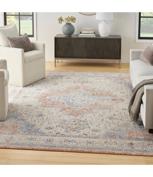 Nourison Nourison Essentials Persian Beige Blue NRE07 6 ft. X 9 ft. Rect. Rug