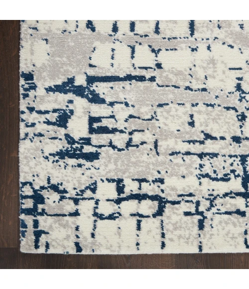 Nourison Twilight Area Rug TWI10 Ivory/Navy 9'9" x 13'9"