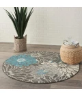 Nourison Passion Round Area Rug PSN17-Charcoal/Blue
