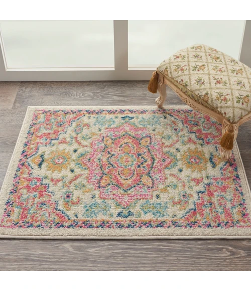 Nourison Passion Area Rug PSN25-Ivory/Pink