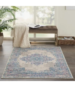 Nourison Home Grafix GRF14 Ivory Pink 3 ft. X 5 ft. Area Rug