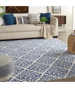 Nourison Home Grafix GRF06 White/Blue 7 ft. X 10 ft. Area Rug
