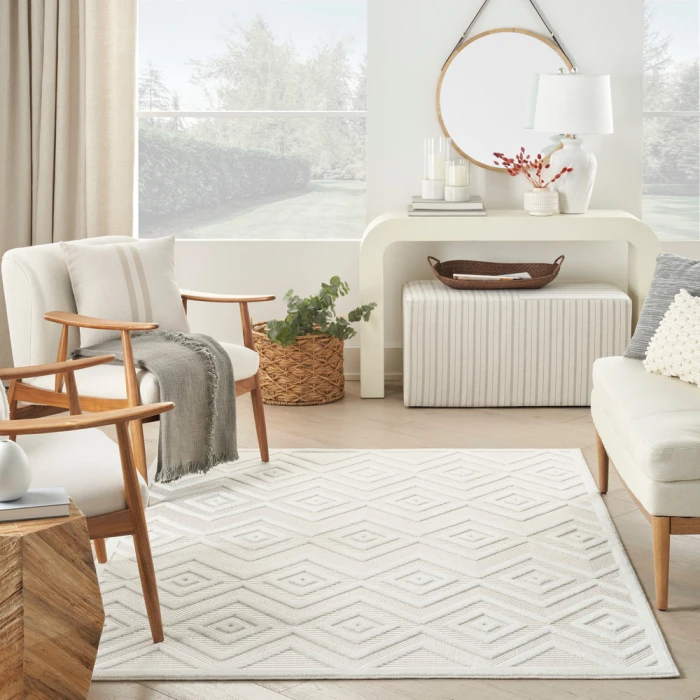 Nourison Versatile Area Rug NRV01 Ivory/White