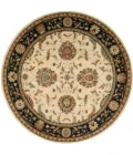 Nourison Living Treasures Round Area Rug LI04-Ivory/Black