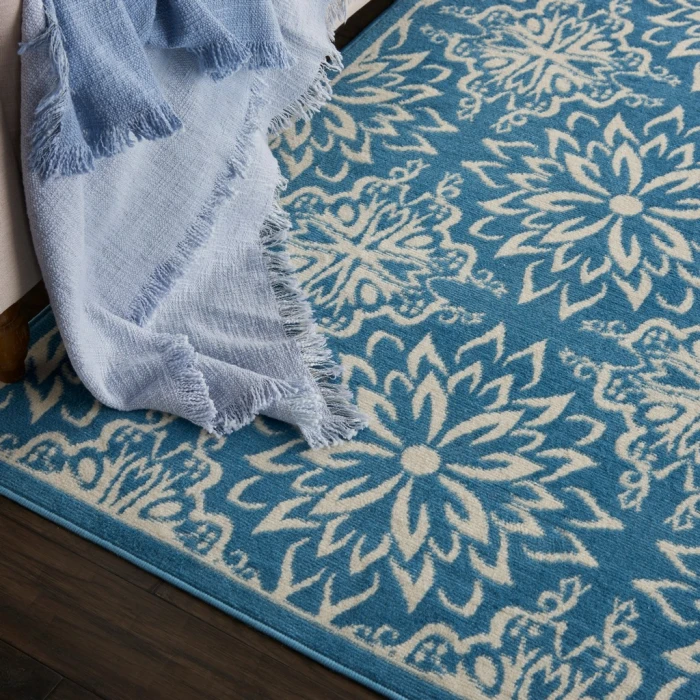 Nourison Jubilant Area Rug JUB06-Ivory/Blue