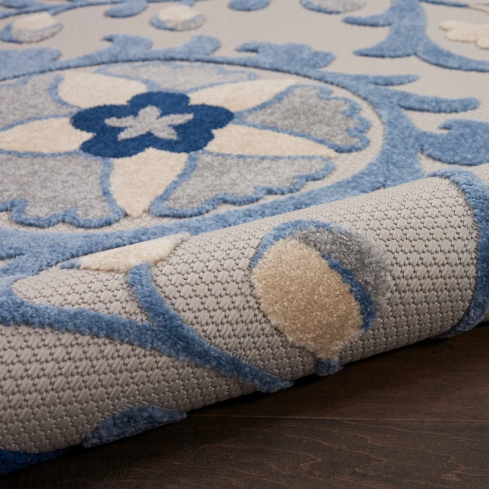 Nourison Aloha Area Rug ALH17 Blue/Grey