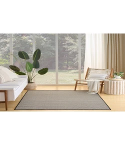 Nourison Home Courtyard COU01 Black White 6 ft. X 9 ft. Area Rug