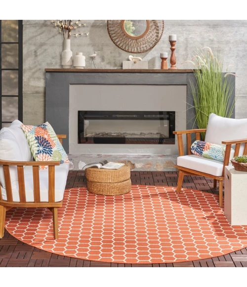 Nourison Twist Reversible Coral TWS01 8 ft. X Round Rug